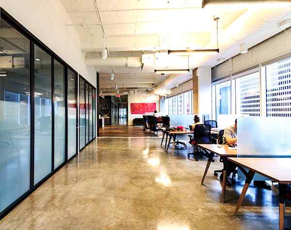 2 row of offices Dallas glass doors