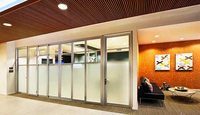 7 student lounge swing door sliders