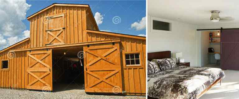 Farm barn from sliding door