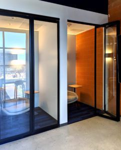 phone booth style office booths