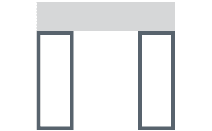 Fixed Panels under header graphic image design