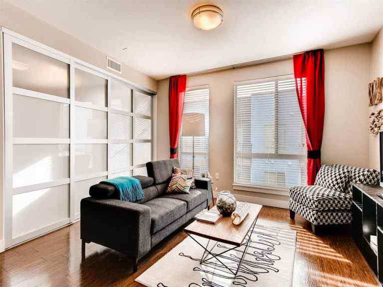 Living Room with Glass Wall Dividers