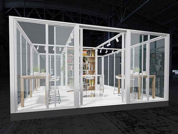 Glass Wall System for Pop-up Kiosks