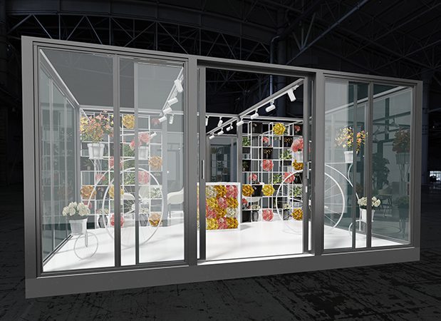 Glass Wall System for Pop-up Kiosks