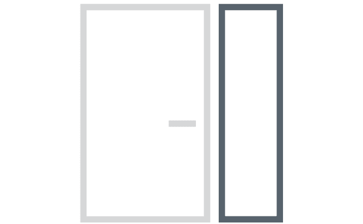 Swing Door with Sidelite graphic image design