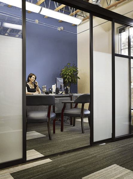 commercial office sliding door space dividers