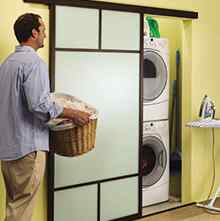 laundry room wall sliding door