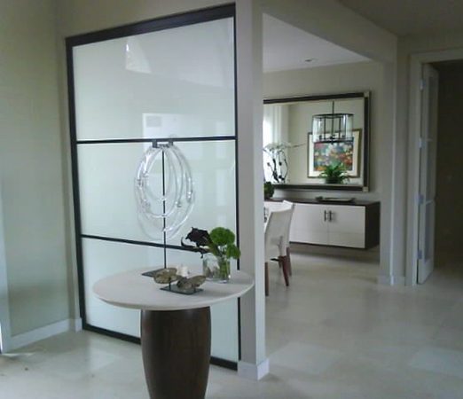 Frosted glass living - room divider