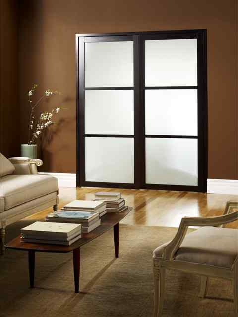 closed double swing doors french residential
