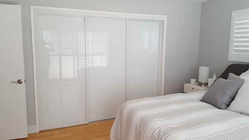 closet door Deluxe white frame residential master guest room