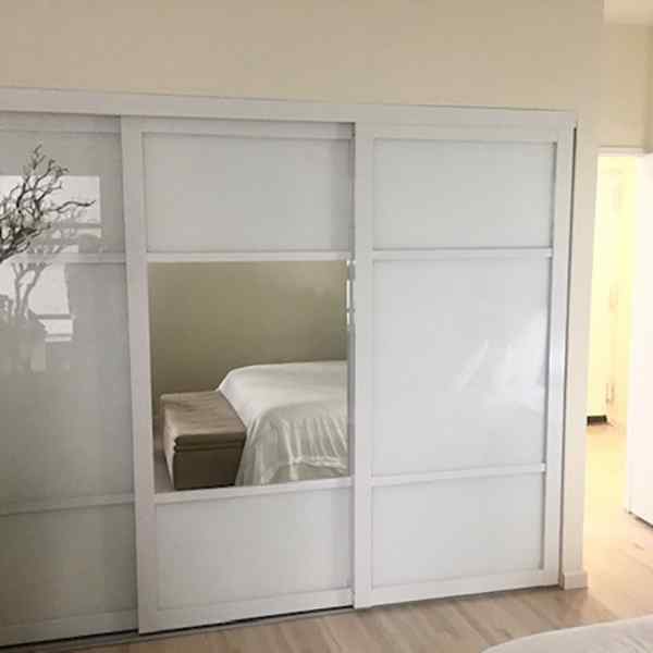 closet doors deluxe white mirror designer