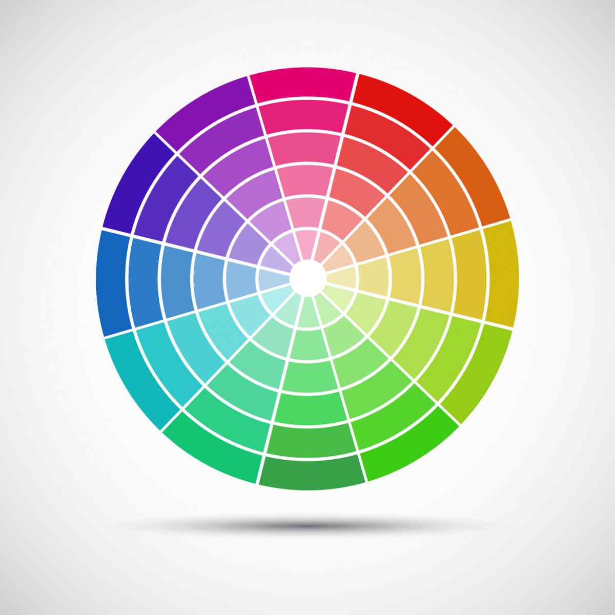 Color round palette on gray background vector illustration
