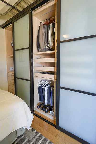 loft bedroom closet doors storage