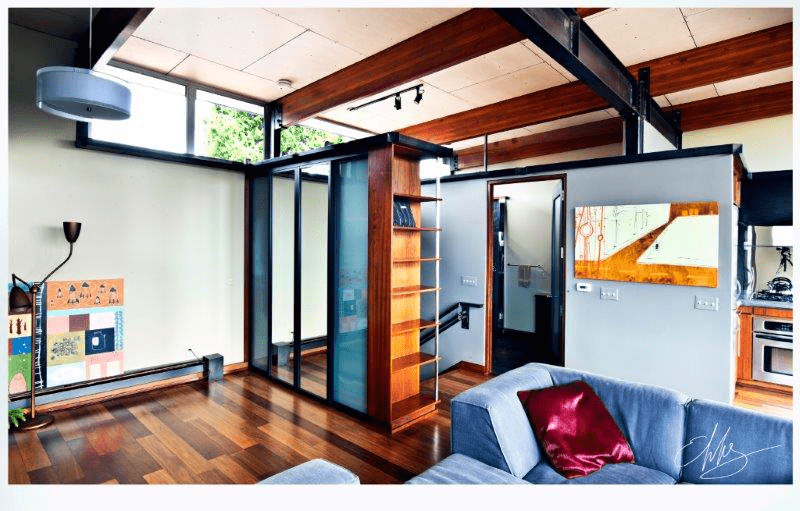 modern living room design with tile roofs ceramic flooring arts crafts