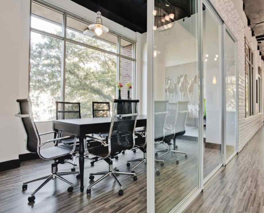 small conference room glass sliding doors