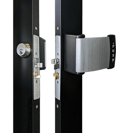 steel hawk lever paddle swing doors