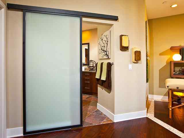 wall slide door multiunit home residential glass