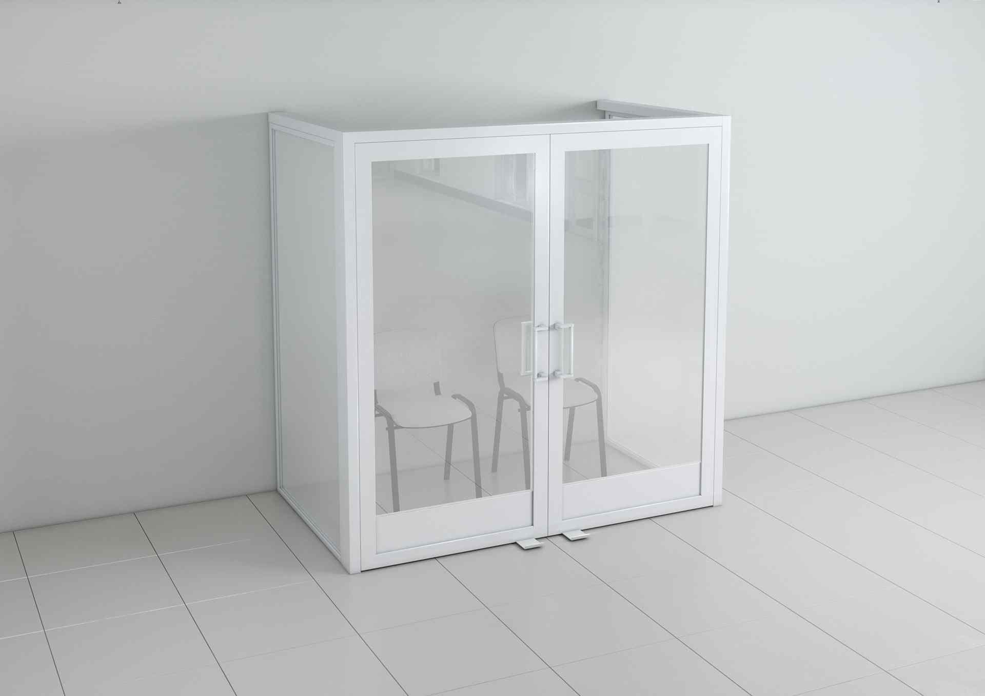 wellness glass walls coronavirus Double Swing door With Foot Opener